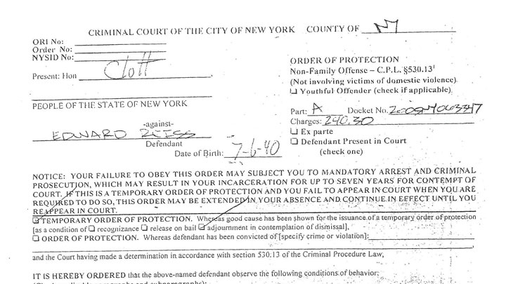NYPD Criminal Order of Protection